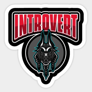 Introvert Wolf Sticker